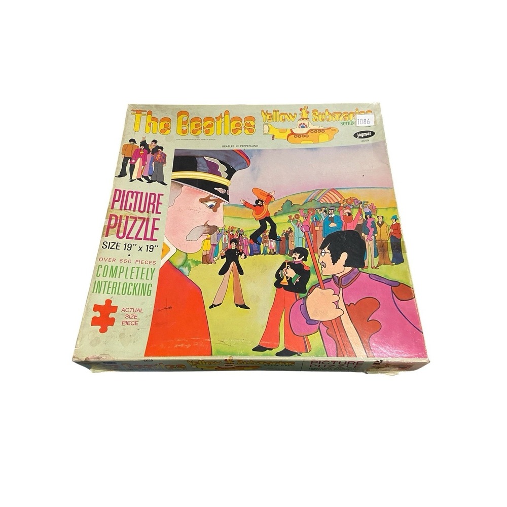 Vintage Jaymar Beatles Yellow Submarine Picture Puzzle 650+ Pieces Used